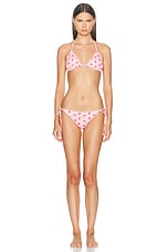 LoveShackFancy Harbor Bikini Set in Cherry Pink, view 1, click to view large image.