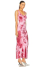 Lapointe High Shine Velvet Scoop Neck Tank Maxi Dress in Pink, view 2, click to view large image.