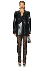 Lapointe Net Mesh Sequin Flare Leg Pant in Black, view 1, click to view large image.