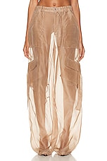 Lapointe Organza Utility Pocket Pant in Taupe, view 1, click to view large image.