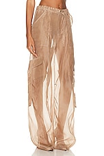 Lapointe Organza Utility Pocket Pant in Taupe, view 2, click to view large image.