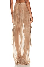 Lapointe Organza Utility Pocket Pant in Taupe, view 3, click to view large image.