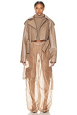Lapointe Organza Utility Pocket Pant in Taupe, view 4, click to view large image.