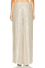 Lapointe Sequin Viscose Relaxed Wide Leg Trouser in Gray, view 3, click to view large image.