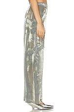 Lapointe Metallic Organza Utility Pocket Pant in Steel, view 2, click to view large image.