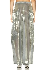 Lapointe Metallic Organza Utility Pocket Pant in Steel, view 4, click to view large image.