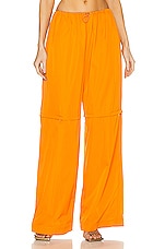 Lapointe Zipper Knee Pant in Tangerine, view 1, click to view large image.