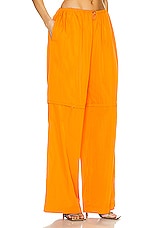 Lapointe Zipper Knee Pant in Tangerine, view 3, click to view large image.