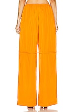 Lapointe Zipper Knee Pant in Tangerine, view 4, click to view large image.