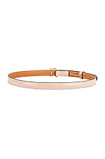 Loewe L Buckle Belt in Light Oat & Gold, view 2, click to view large image.
