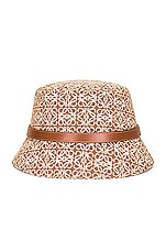 Loewe Bucket Hat Anagram in Tan & Pecan, view 1, click to view large image.