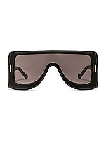 Loewe Square Sunglasses in Shiny Black, view 1, click to view large image.