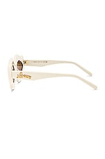 Loewe Paula's Ibiza Oval Sunglasses in Shiny Ivory, view 3, click to view large image.