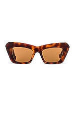 Loewe Acetate Cateye Sunglasses in Blonde Havana & Brown, view 1, click to view large image.