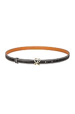 Loewe L Buckle Belt in Black & Gold, view 1, click to view large image.