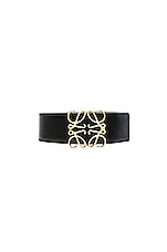 Loewe Anagram Belt in Black, Navy & Gold, view 4, click to view large image.