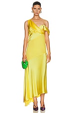 Loewe Draped Dress in Yellow, view 1, click to view large image.