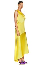 Loewe Draped Dress in Yellow, view 2, click to view large image.