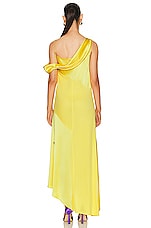 Loewe Draped Dress in Yellow, view 4, click to view large image.