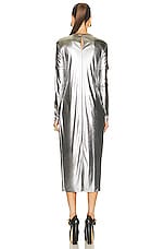 Loewe Draped Dress in Black & Silver, view 3, click to view large image.