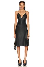 Loewe Anagram Strappy Dress in Black, view 1, click to view large image.