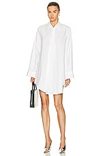 Loewe Trapeze Shirt Dress in White, view 1, click to view large image.