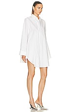 Loewe Trapeze Shirt Dress in White, view 2, click to view large image.