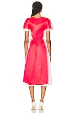 Loewe Blurred Print Dress in Red & White, view 3, click to view large image.