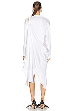 Loewe Chain Long Shirt Dress in Optic White, view 5, click to view large image.