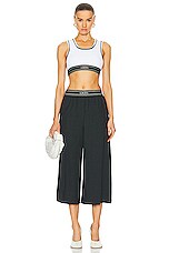 Loewe Cropped Trouser in Anthracite Melange, view 4, click to view large image.