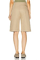 Loewe Pleated Short in Kraft Beige, view 4, click to view large image.