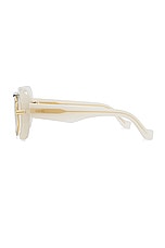 Loewe Double Frame Sunglasses in Ivory & Gradient Brown, view 3, click to view large image.