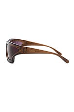 Loewe Paula's Ibiza Sunglasses in Light Brown & Smoke, view 3, click to view large image.