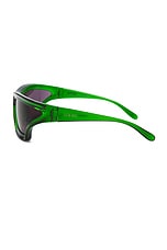 Loewe Paula's Ibiza Sunglasses in Dark Green & Smoke, view 3, click to view large image.