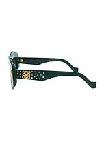 Loewe Anagram Starry Night Sunglasses in Shiny Dark Green & Smoke, view 3, click to view large image.