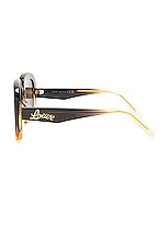 Loewe Curvy Sunglasses in Dark Brown & Smoke, view 3, click to view large image.