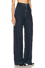 Loewe High Waisted Wide Leg in Denim, view 2, click to view large image.