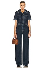 Loewe High Waisted Wide Leg in Denim, view 4, click to view large image.