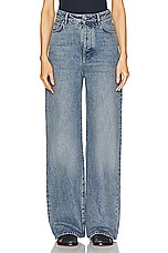 Loewe High Waisted Straight Leg in Washed Blue, view 1, click to view large image.
