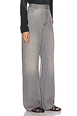 Loewe High Waisted Straight Leg in Grey Melange, view 2, click to view large image.