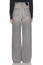 Loewe High Waisted Straight Leg in Grey Melange, view 3, click to view large image.