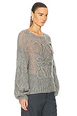 Loewe Anagram Sweater in Grey Melange, view 2, click to view large image.