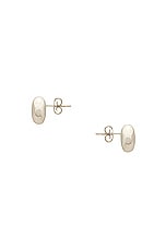 Loewe Anagram Pebble Stud Earrings in Silver, view 3, click to view large image.