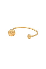 Loewe Anagram Pebble Cuff Bracelet in Gold, view 1, click to view large image.