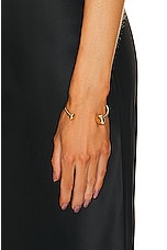 Loewe Anagram Pebble Cuff Bracelet in Gold, view 2, click to view large image.