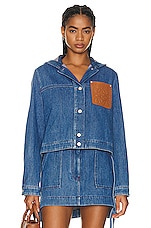 お買い得！！★ロエベ★CROPPED ワークウェアジャケットデニム Loewe ジャケット - Blue & Red | FWRD