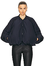 Loewe Padded Bomber Jacket in Dark Navy, view 1, click to view large image.