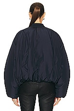 Loewe Padded Bomber Jacket in Dark Navy, view 4, click to view large image.