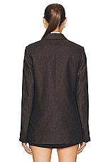 Loewe Tailored Jacket in Dark Brown, view 4, click to view large image.