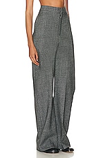 Loewe High Waisted Trouser in Black & White, view 2, click to view large image.